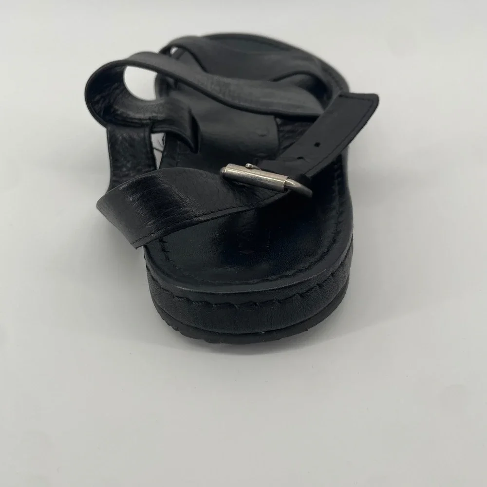 Donald J Pliner Mane 01 Sandals Mens 8 Black Leather Slingback Italian Made